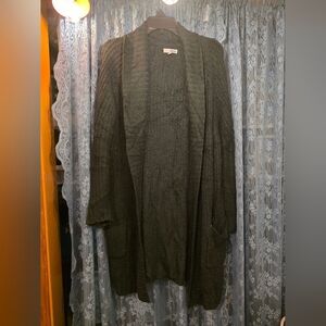 Dark Green Knit Cardigan